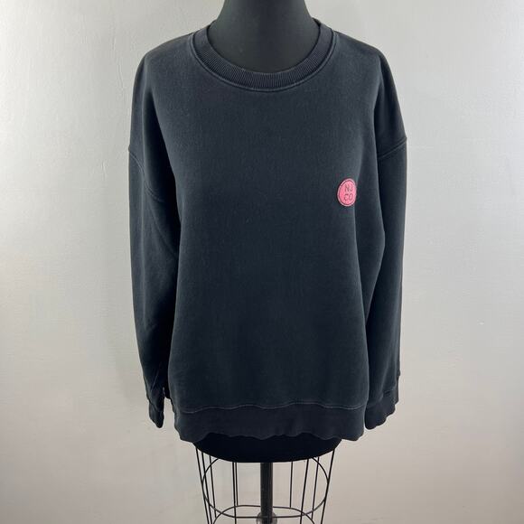 NUDIE JEANS CO Black Cotton Lukas NJCO Pink Circle Pullover Sweatshirt Sz XL - Picture 2 of 9